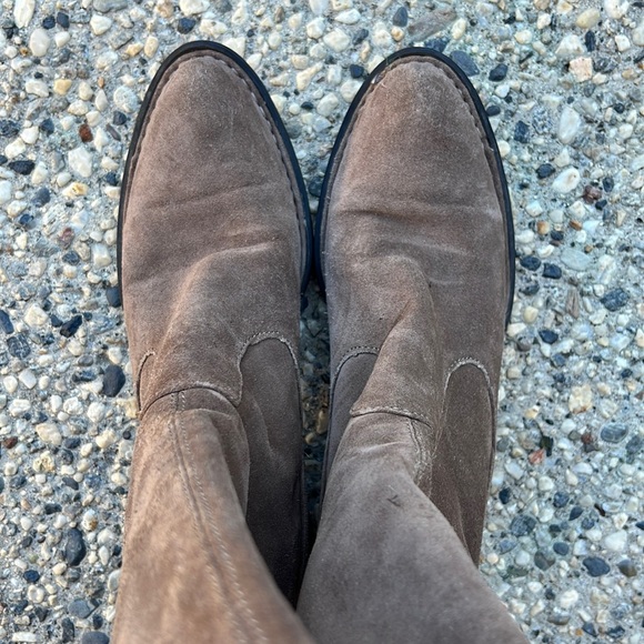 Born Brown Block Heel Suede Knee High Boots - Picture 10 of 14